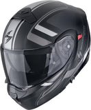 SCORPION EXO-930 EVO ARDENS CASCO MODULAR NEGRO MATE PLATA - CASCO