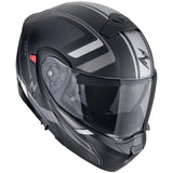 SCORPION EXO-930 EVO ARDENS CASCO MODULAR NEGRO MATE PLATA - CASCO
