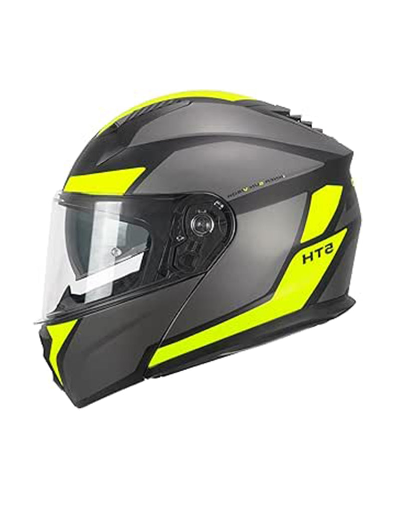 SKA-P 5THG Falcon Casco Modular Deportivo Negro Fluorescente