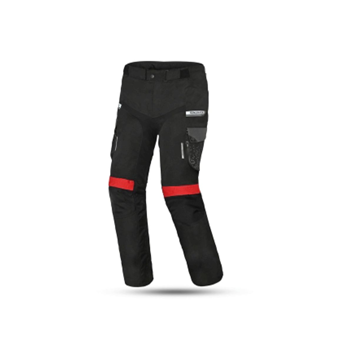 BELA - Pantalón Textil Crossroad Extreme WP Negro/Antracita/Rojo