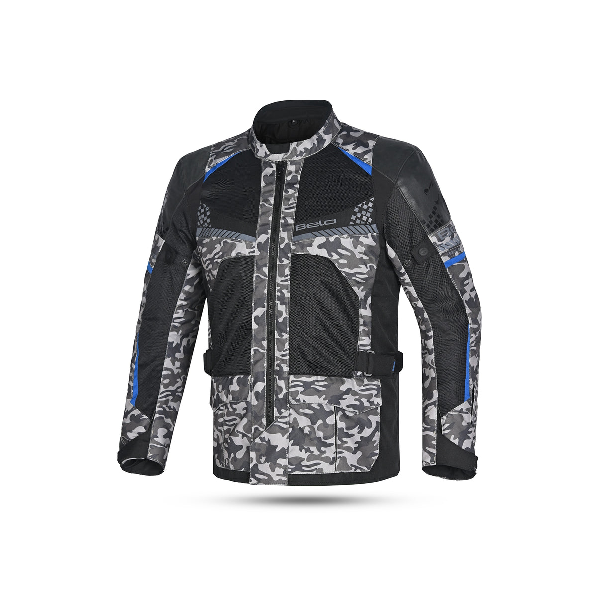 BELA - Chaqueta Textil Onsaker Camo/Negro/Azul