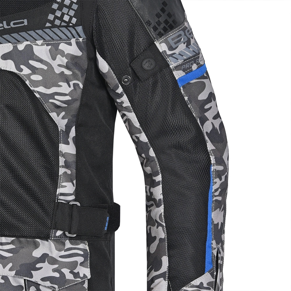 BELA - Chaqueta Textil Onsaker Camo/Negro/Azul