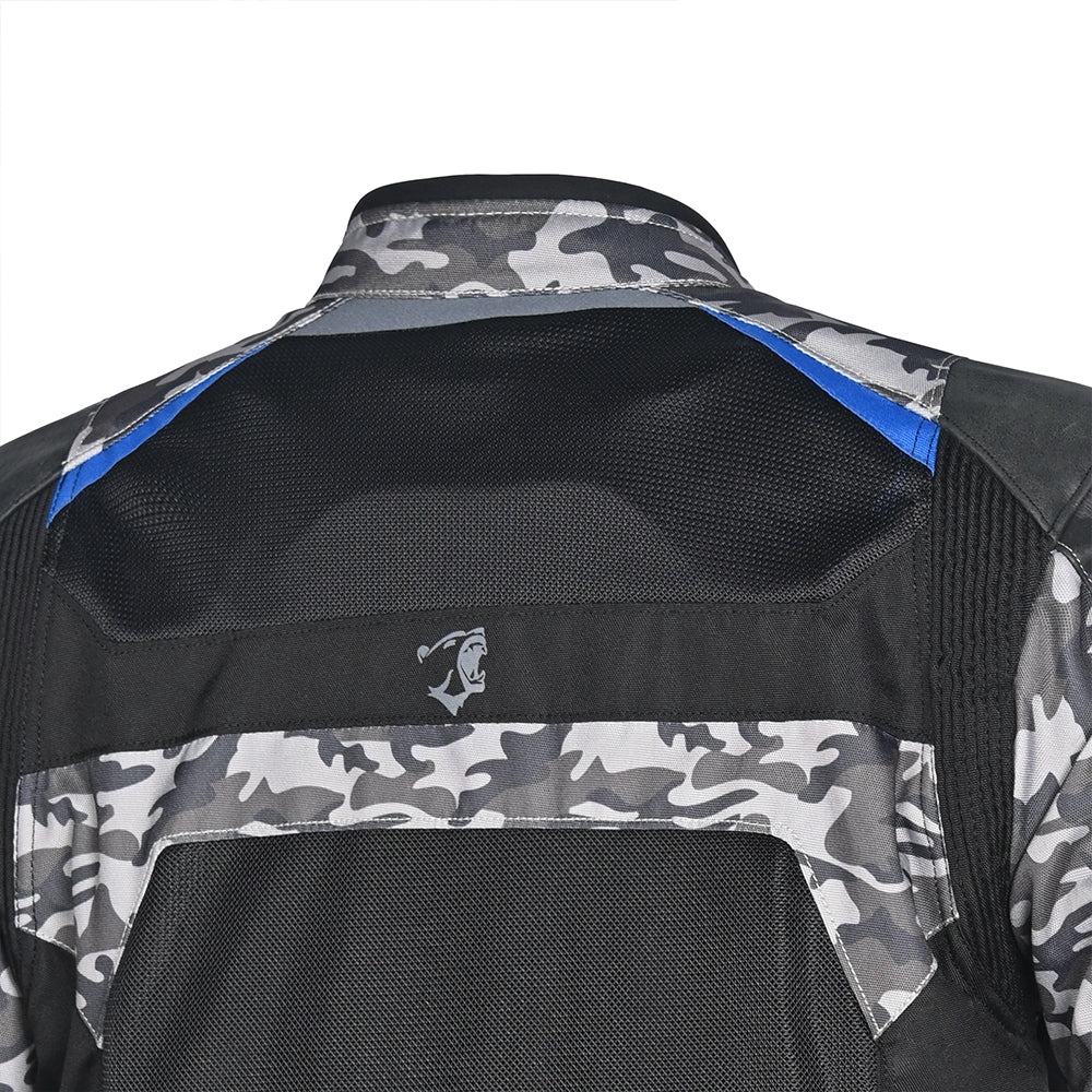 BELA - Chaqueta Textil Onsaker Camo/Negro/Azul