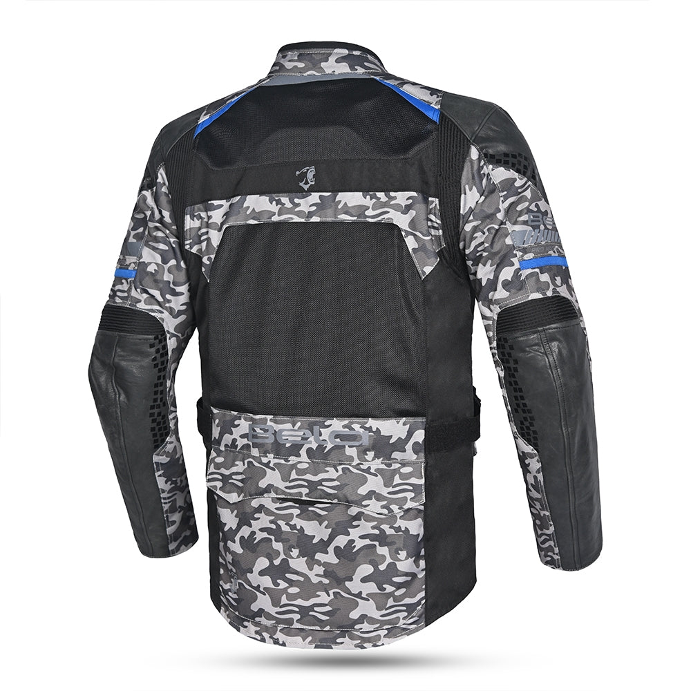 BELA - Chaqueta Textil Onsaker Camo/Negro/Azul