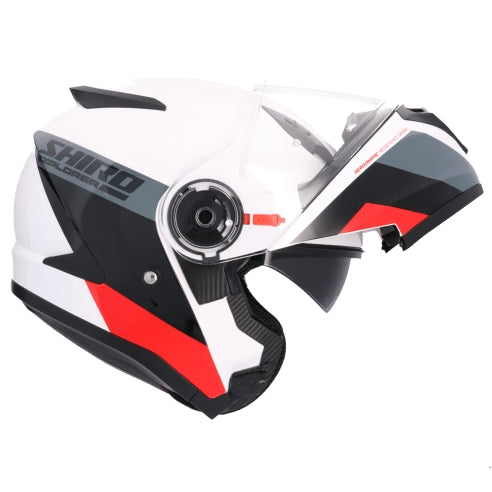 SHIRO CASCO EXPLORER MAVERICK BLANCO PERLA ROJO