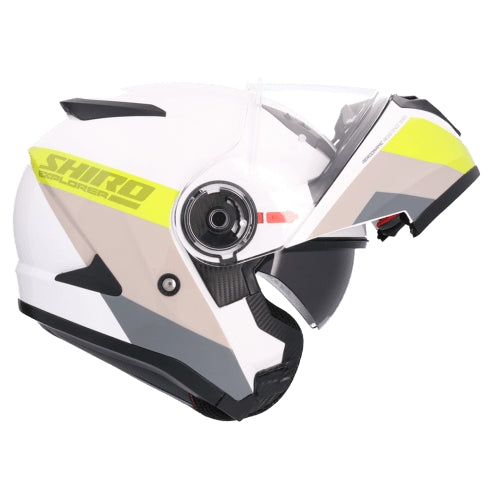 SHIRO CASCO EXPLORER MAVERICK  BLANCO PERLA  AMARILLO