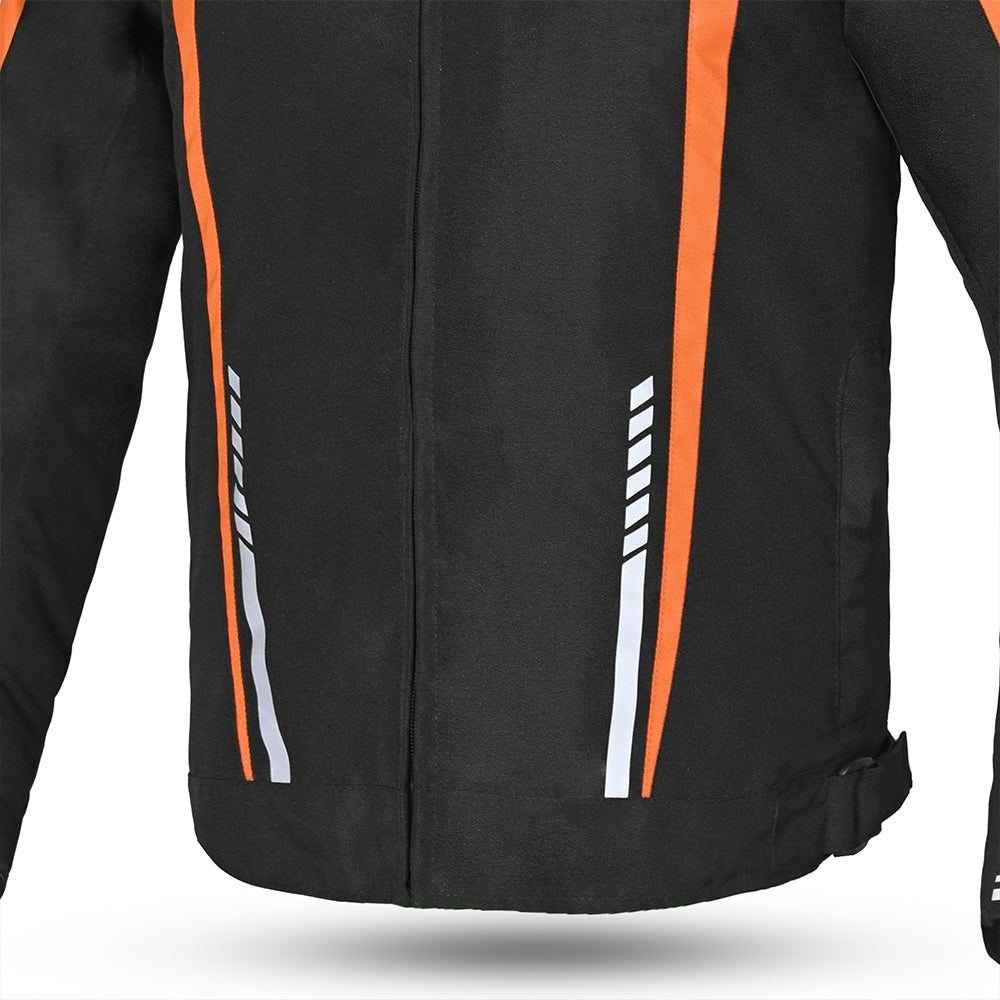 R-TECH CHAQUETA TEXTIL MARSHAL NEGRO/NARANJA