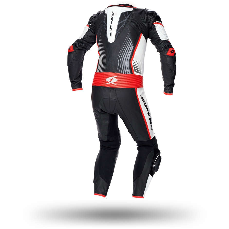 SPYKE - ARAGON RACE 1PC SUIT BLACK/WHITE/FLUO RED