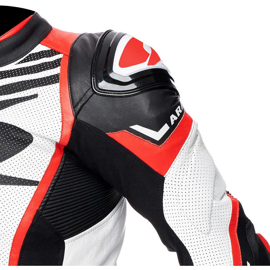 SPYKE - ARAGON RACE 1PC SUIT BLACK/WHITE/FLUO RED