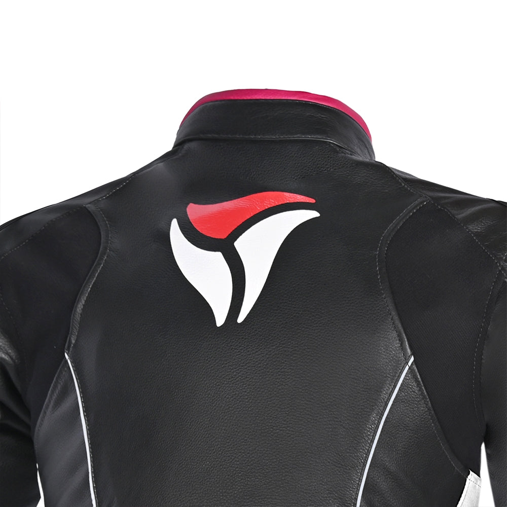 R-TECH - Chaqueta Tom Rider Lady Negro/Blanco/Fuschia