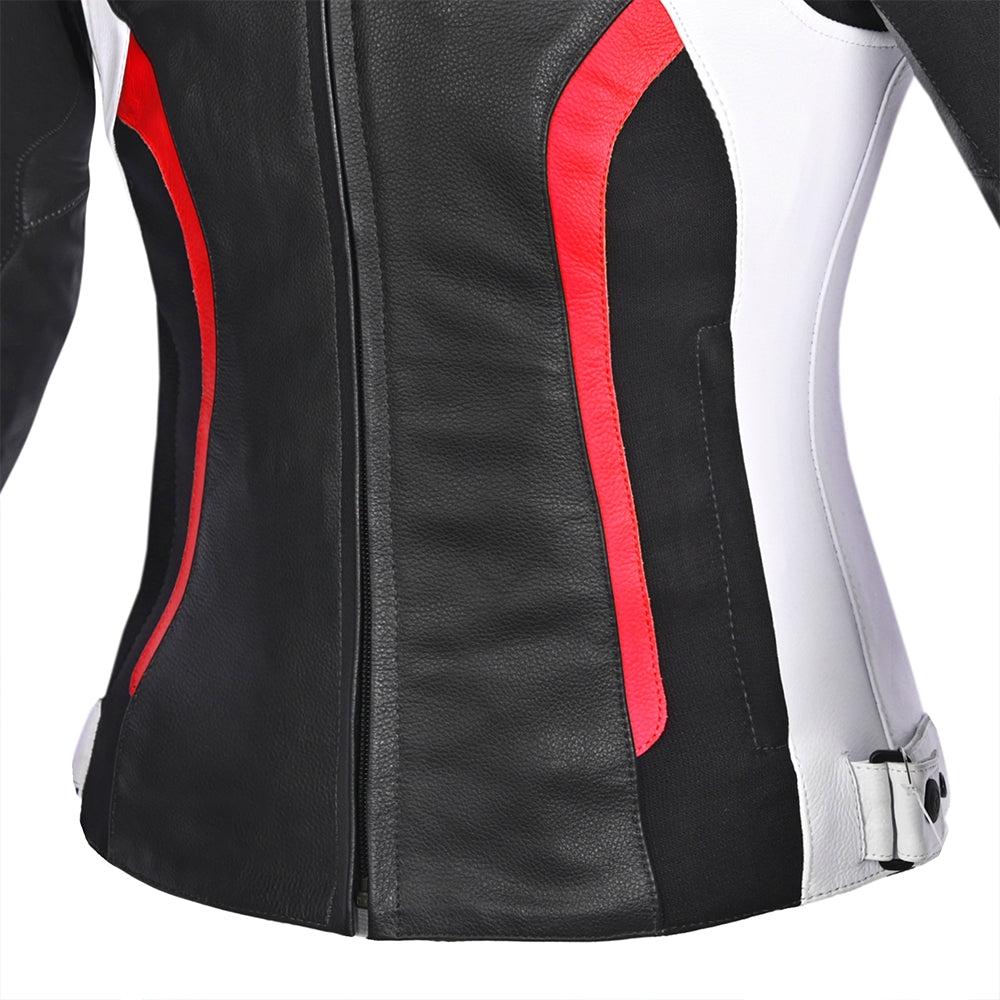 R-TECH - Chaqueta Tom Rider Lady Negro/Blanco/Rojo