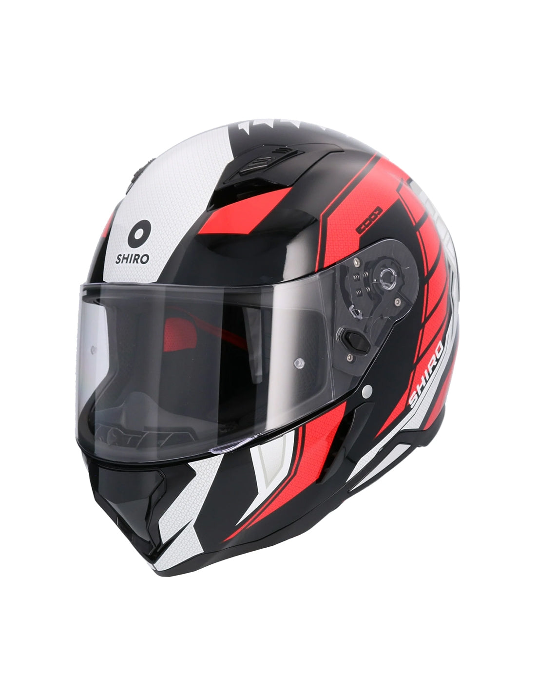 SHIRO CASCO  HUNTER SH-890 EDGE NEGRO_ROJO