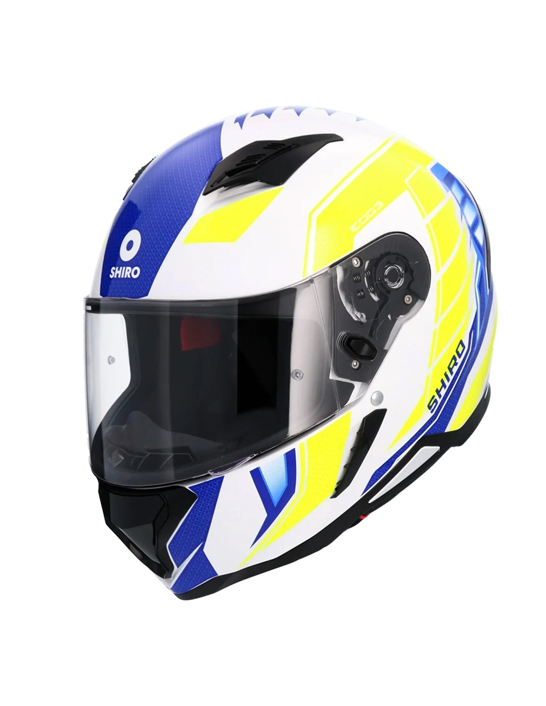 SHIRO CASCO  HUNTER SH-890 EDGE AZUL_AMARILLO FLUOR