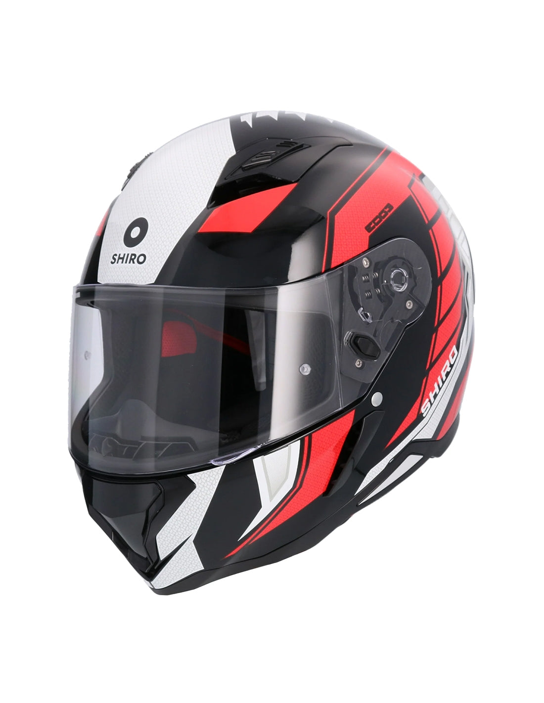 SHIRO CASCO  HUNTER SH-890 EDGE NEGRO_ROJO