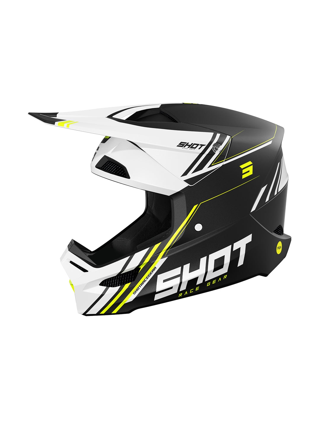 CASCO SHOT RACE SPRINT BLACK_NEON_YELLOW_MATT XS