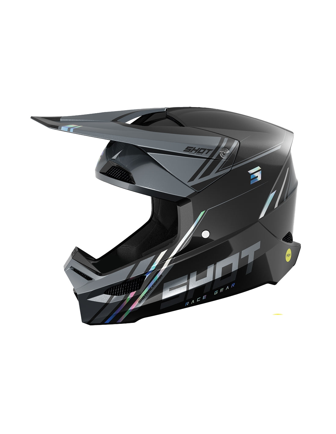 CASCO SHOT RACE CAMO TACTIC_BLACK_GREY_MATT XS