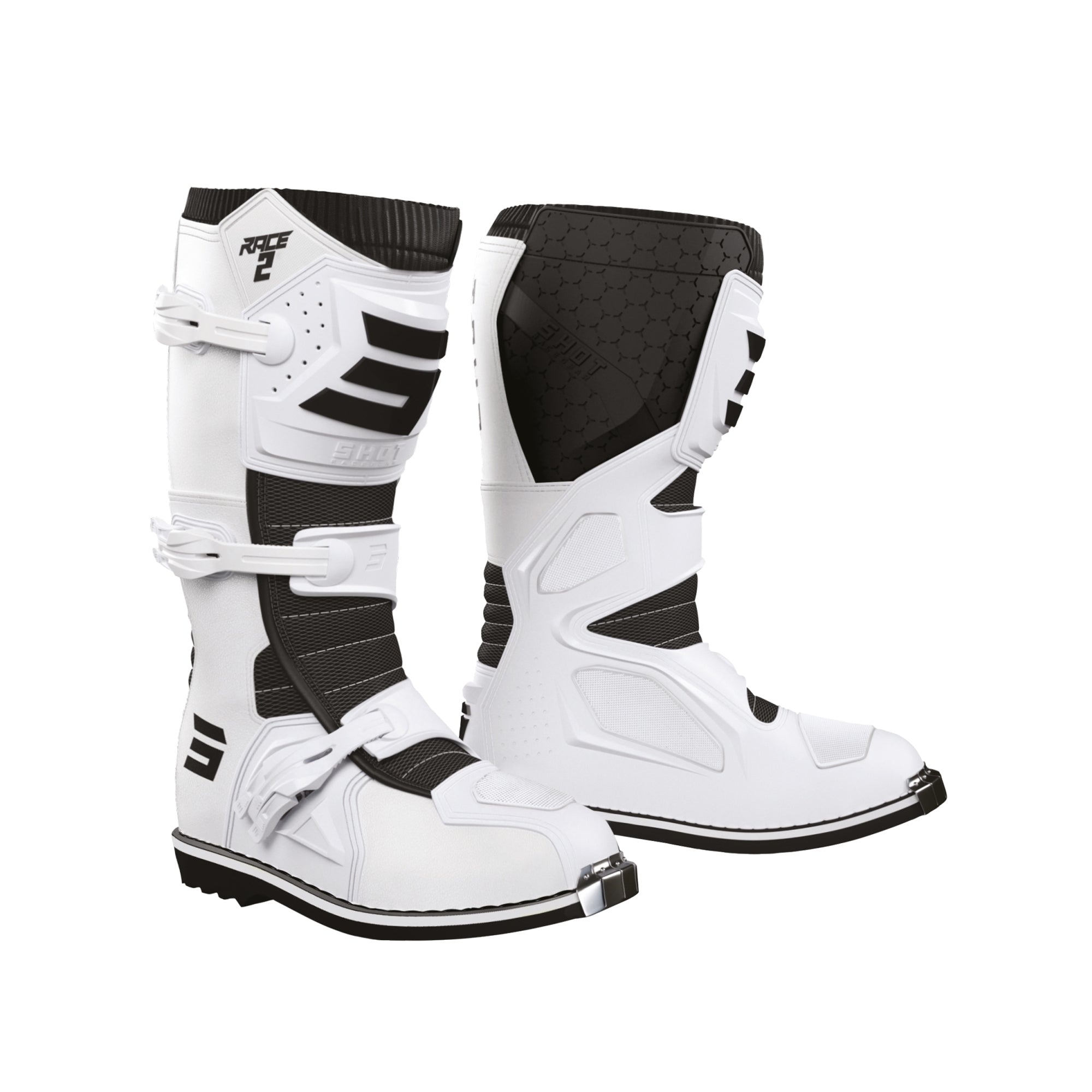 SHOT RACE 2 BOTAS DE MOTOCROSS WHITE - 39