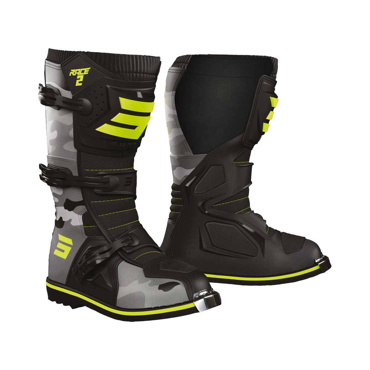 BOTAS SHOT RACE 2 KID CAMO NEON_YELLOW 30