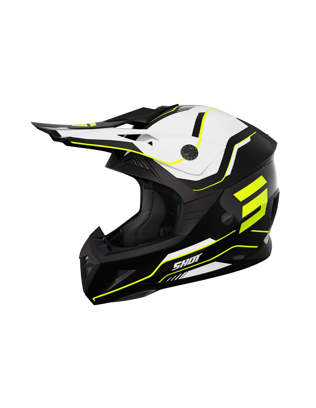 CASCO SHOT PULSE KID LINES BLACK_NEON_YELLOW_GL YS