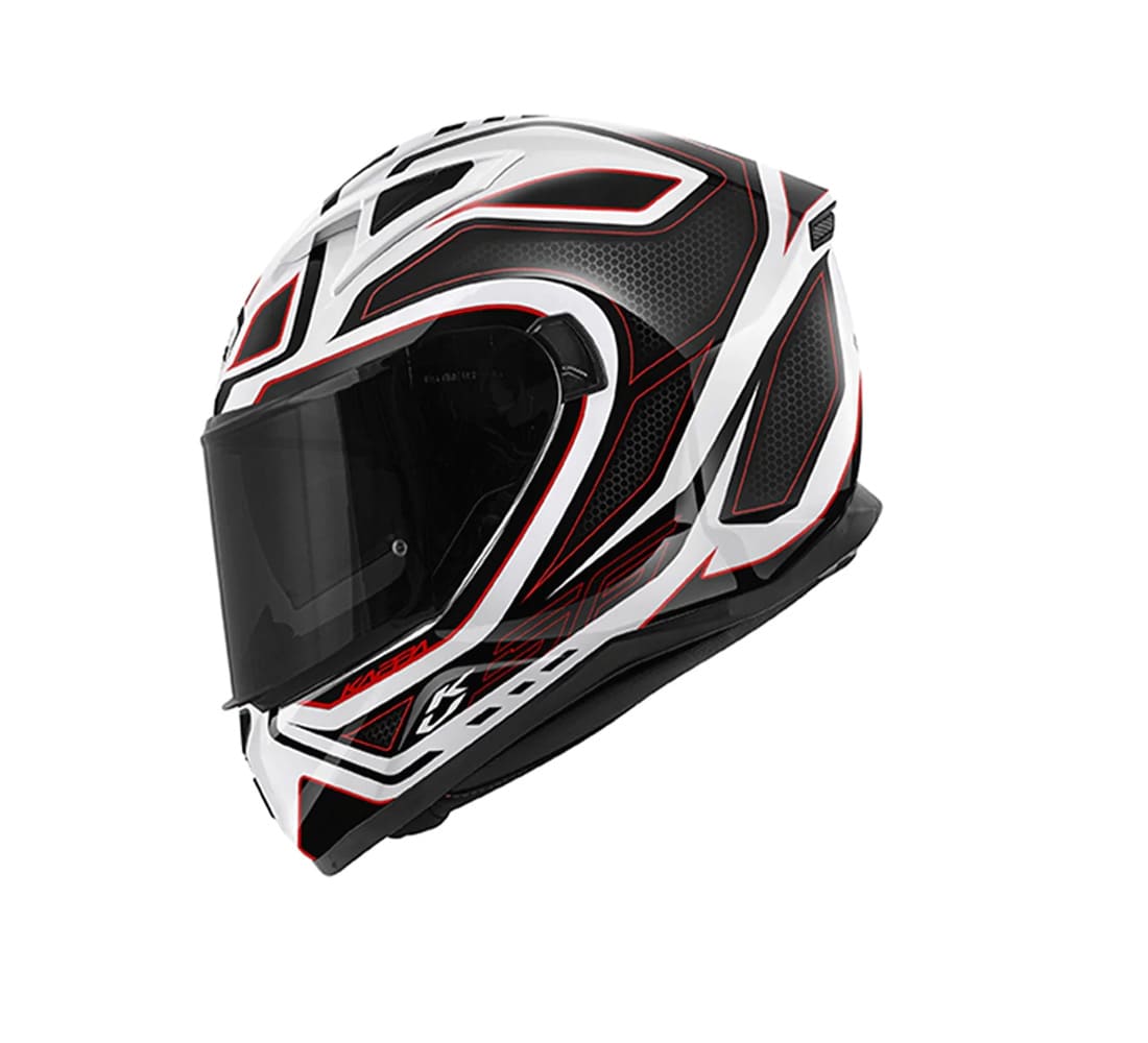 KAPPA KV56 Moto Integral Turismo Casco Rojo Neon Blanco - CASCO
