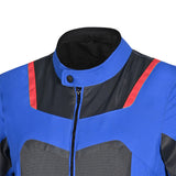 R-TECH SPIRAL MESH CHAQUETA DE MOTO DE HOMBRE TEXTIL  AZUL GRIS ROJO