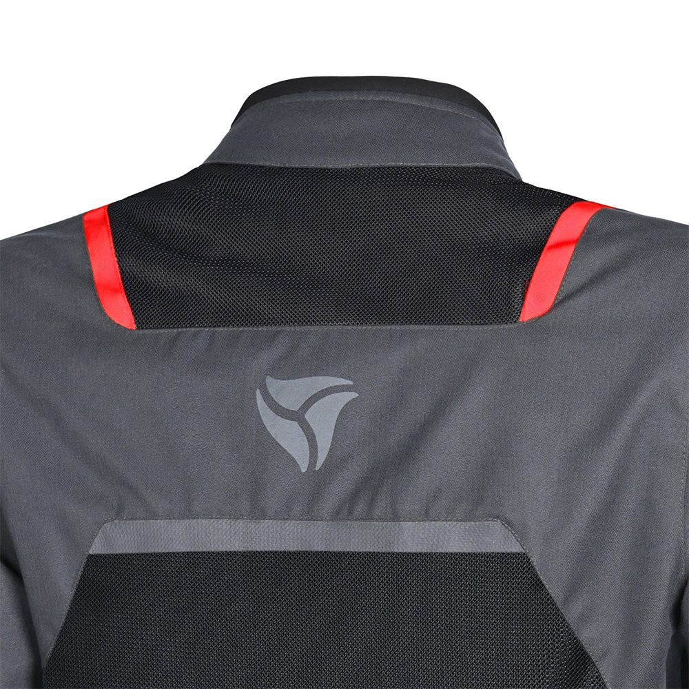 R-TECH SPIRAL MESH CHAQUETA DE MOTO DE HOMBRE TEXTIL NEGRO ROJO ANTRACITA