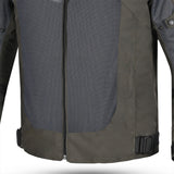 GIACCA MOTO DA UOMO R-TECH SPIRAL MESH IN TESSUTO GRIGIO SABBIA ROSSO