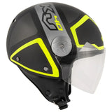 KAPPA KV40 Hawaii Moto Cara Abierta Casco Negro Gris Amarillo - CASCO