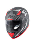 KAPPA KV41 Dallas Scraps Moto Integral Casco Rojo Titanio Mate - CASCO