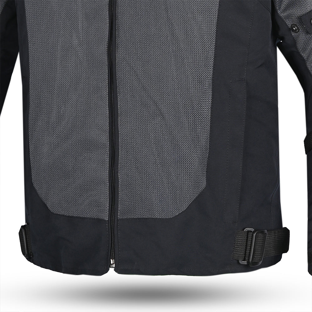 R-TECH SPIRAL MESH CHAQUETA DE MOTO DE HOMBRE TEXTIL  GRIS NEGRO ROJO