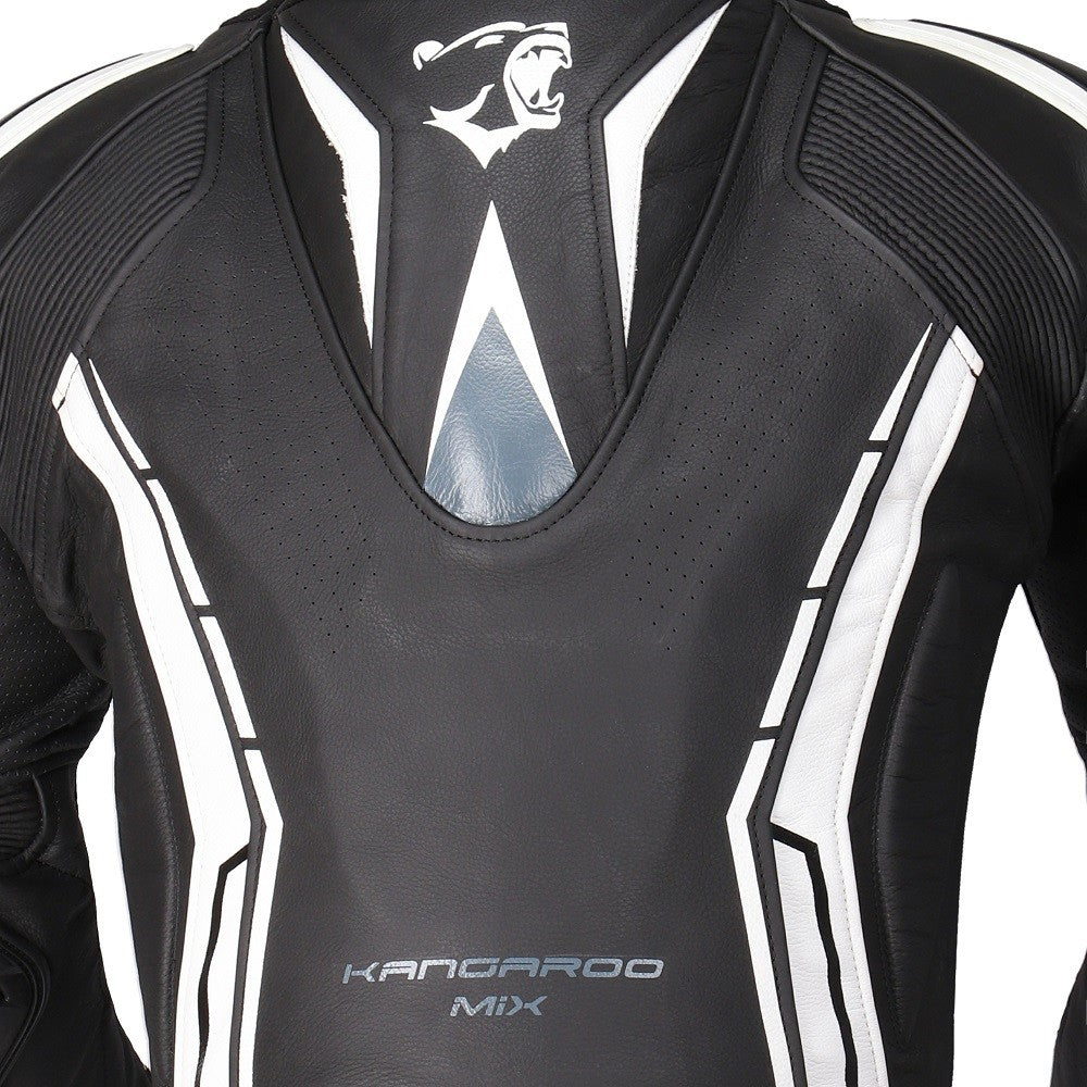 BELA - Chaqueta Piel Rocket man Negro/Blanco