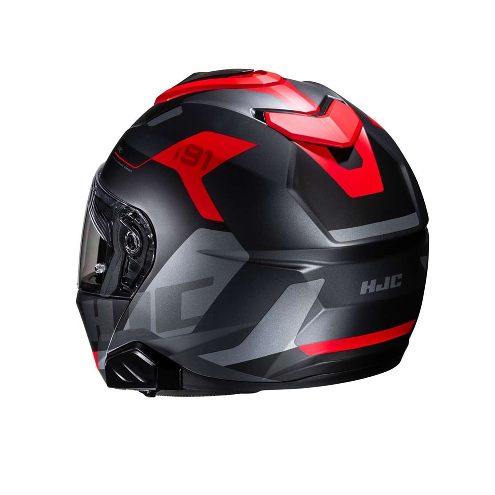 HJC i91 CARST MC1SF motocicleta urbana Casco Modular Negro Gris Rojo