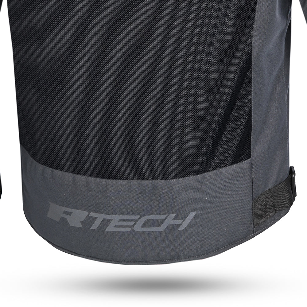 R-TECH SPIRAL MESH CHAQUETA DE MOTO DE HOMBRE TEXTIL NEGRO ROJO ANTRACITA