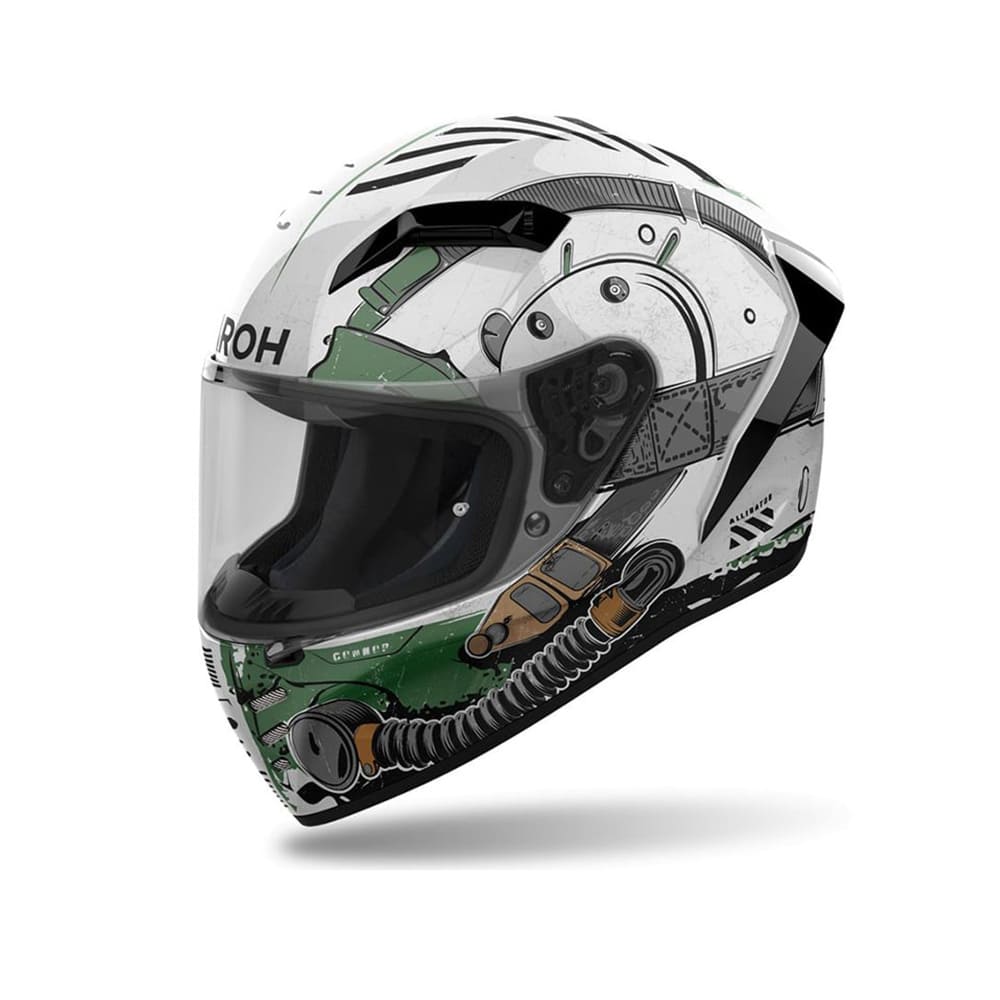 AIROH CONNOR ALLIGATOR Moto Integral Casco Brillo E06