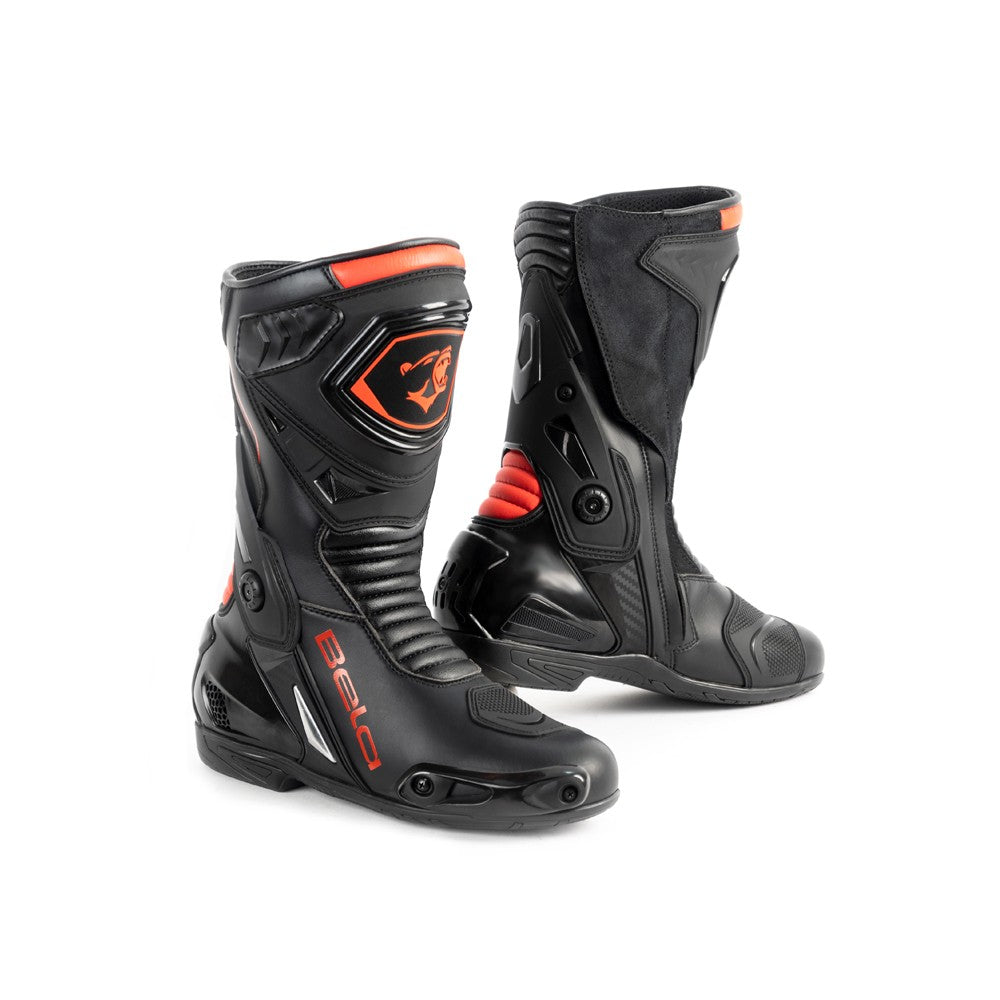 BELA - Botas Piel Thunder Racing Negro/Rojo