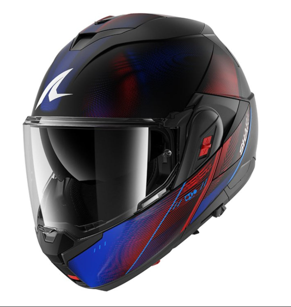 Casque de moto SHARK OXO SPEED-TECH Mat NOIR Bleu Rouge