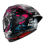 SHARK AERON-GP FIM RACING #2 REPLICA  Rojo NEGRO AZUL VIOLETA Casco De Moto