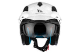 MT District Sv Solid A0 en blanco brillante Casco de moto todoterreno