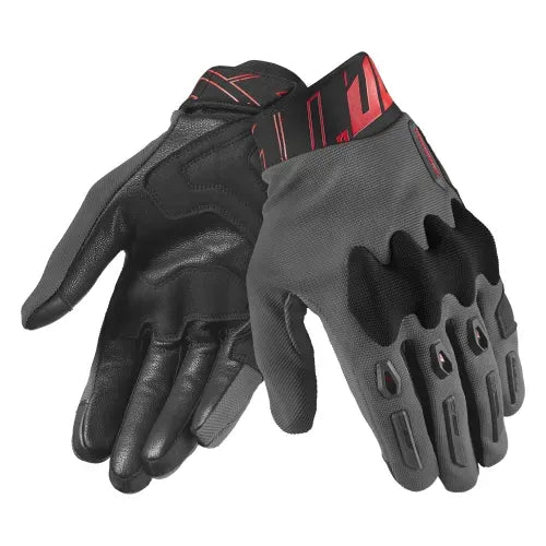 GUANTE SD-N66 FULLGAS HOMBRE GRIS OSCURO/ROJO