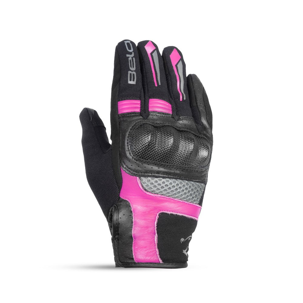 BELA - Guante Textil Hero Air Lady Negro/Rosa