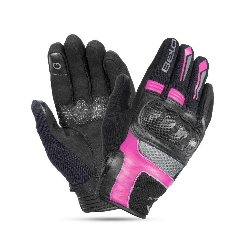 BELA - Guante Textil Hero Air Lady Negro/Rosa