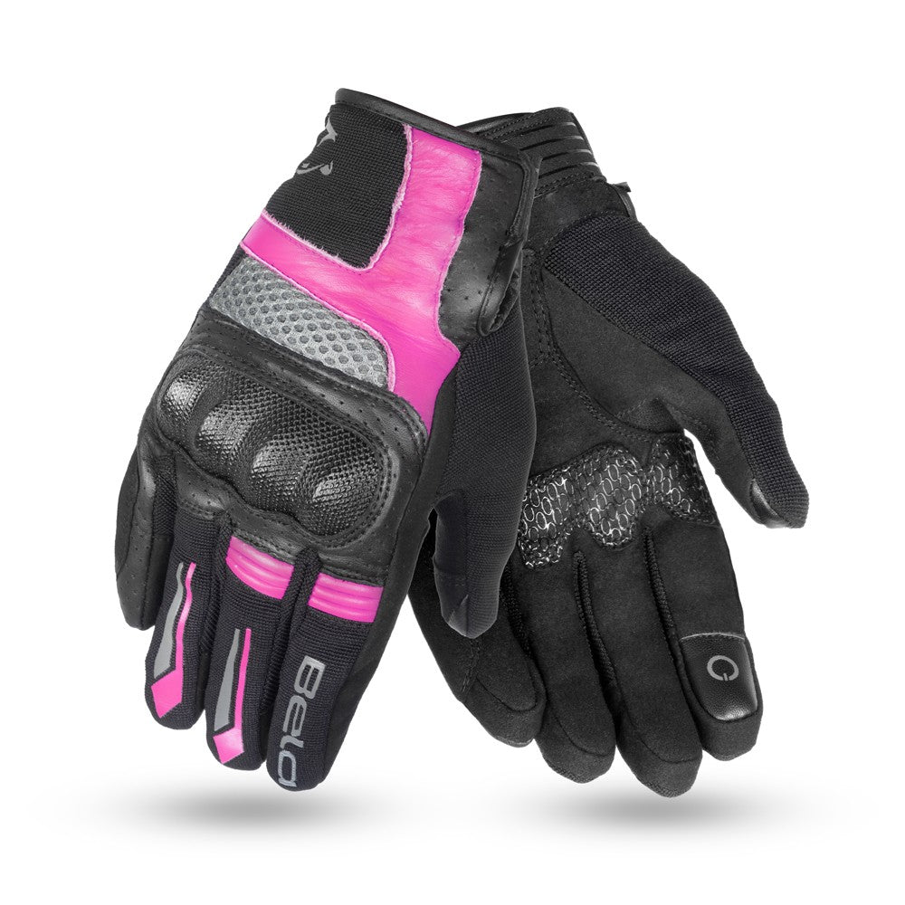 BELA - Guante Textil Hero Air Lady Negro/Rosa