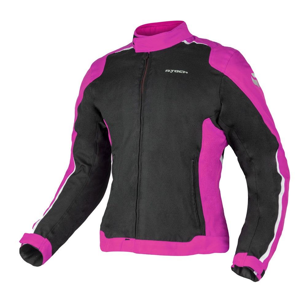 R-TECH - Chaqueta Textil Motril Lady Negro/Rosa