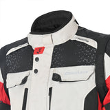 GIACCA MOTO DA UOMO BELA CROSSROAD EXTREME WP GRIGIO GHIACCIO ROSSO