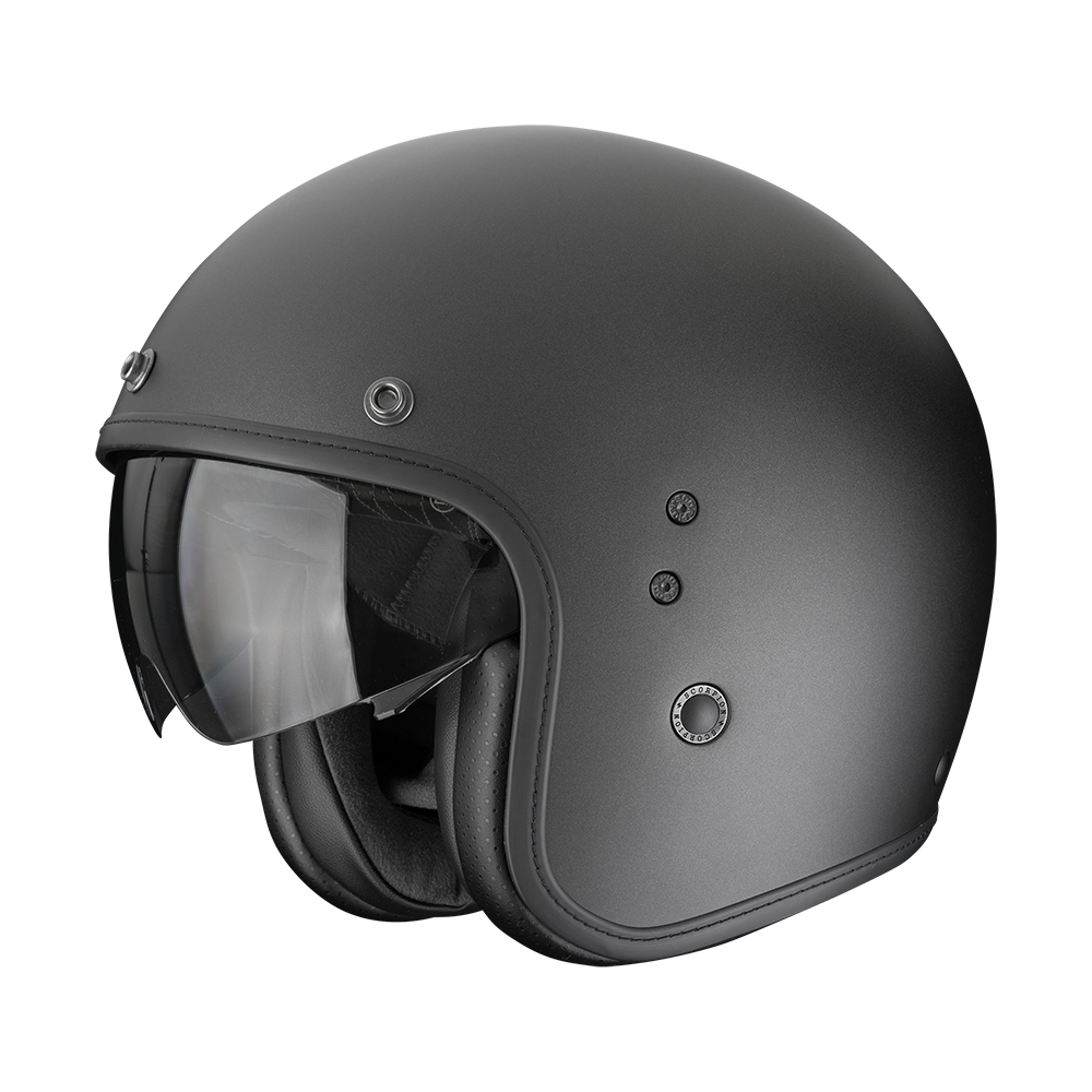 SCORPION BELFAST EVO SOLID MOTORCYCLE JET HELMET Matte Black Pearl