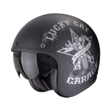 SCORPION BELFAST EVO HANGAR CASCO DE MOTO Negro-Plata Mate
