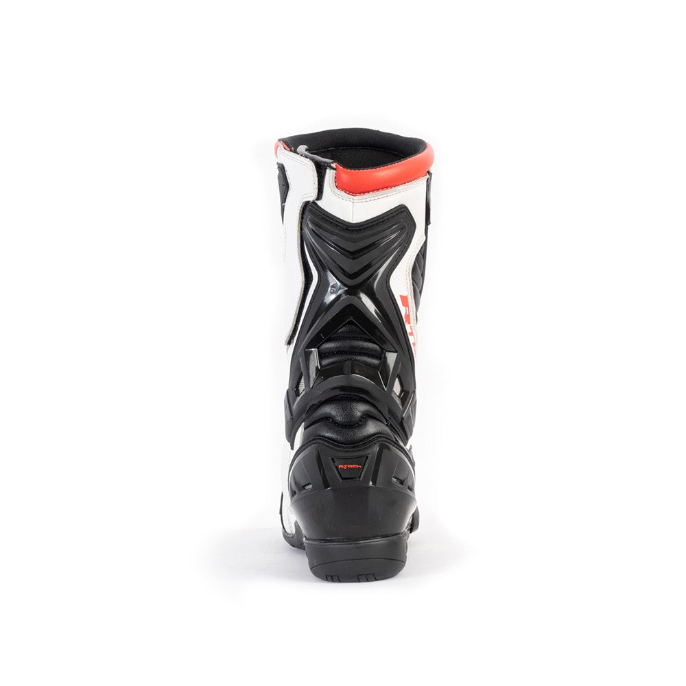 R-TECH - Botas Piel Tornado 2.0 WP Negro/Blanco/Rojo