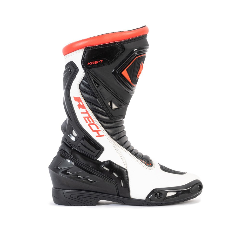 R-TECH - Botas Piel Tornado 2.0 WP Negro/Blanco/Rojo