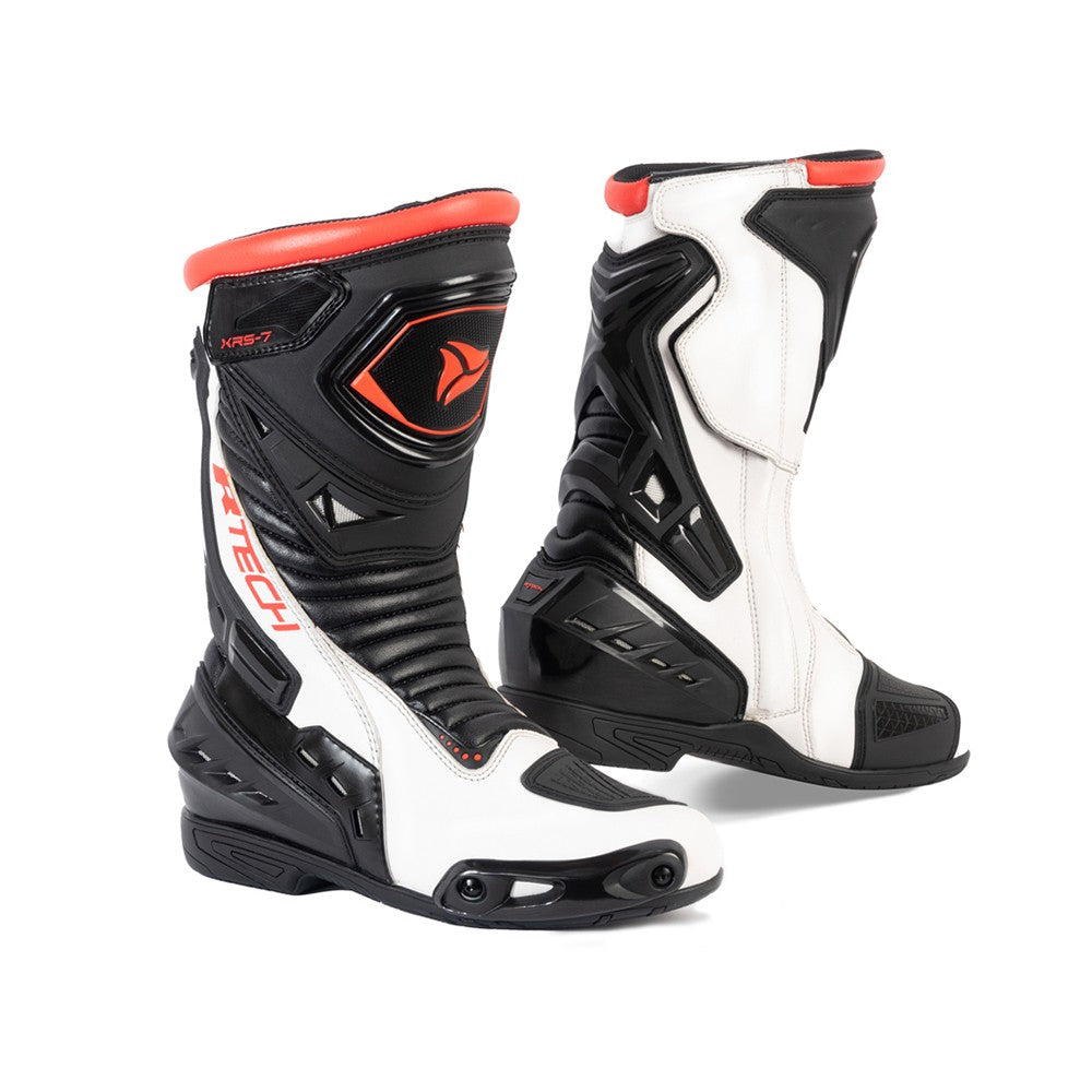 R-TECH - Botas Piel Tornado 2.0 WP Negro/Blanco/Rojo