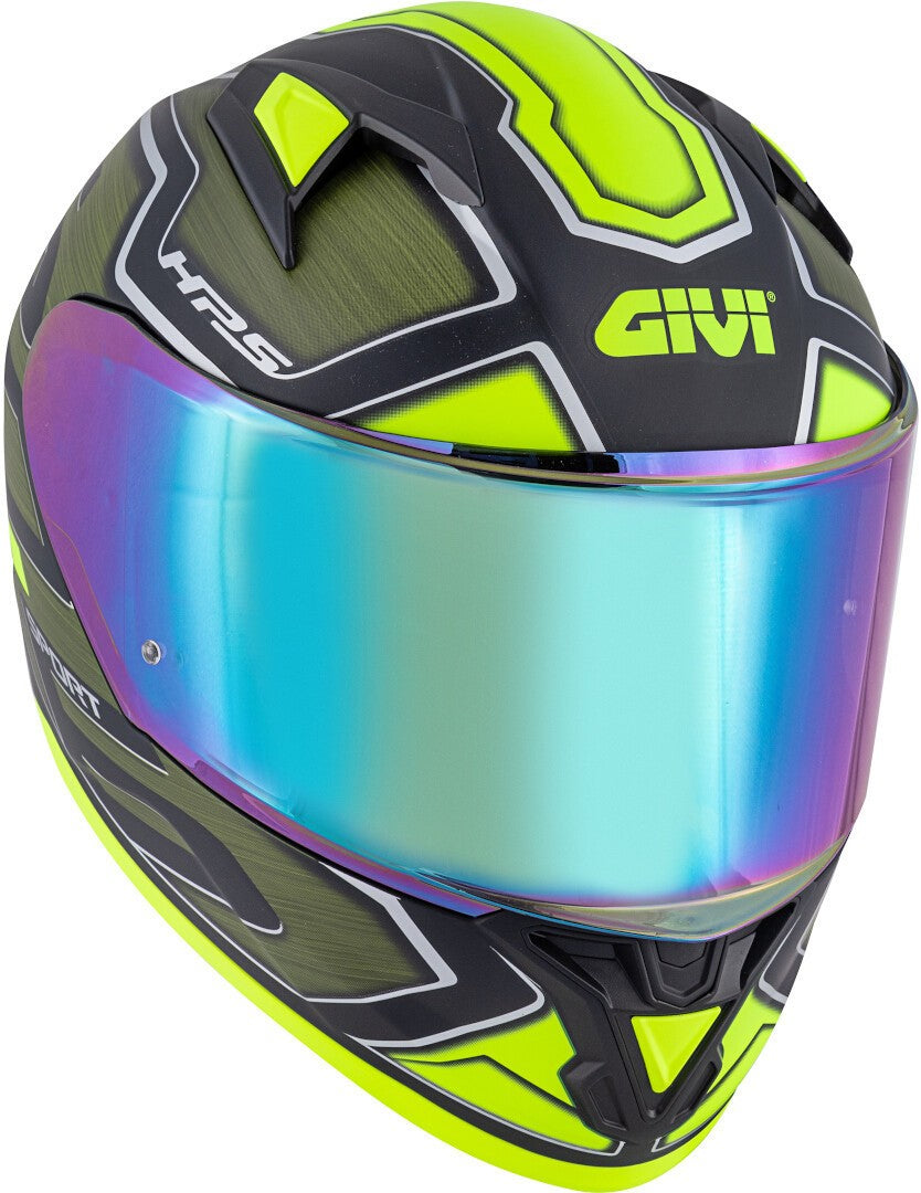 Casco de moto GIVI 50.6 sports deep integral racing verde -mt/amarillo